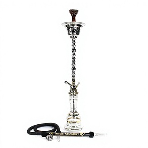 Cachimba Khalil Maamoon Auténtica Hecha a Mano - Núcleo de Latón Sólido Ashraf Star 2 Puertas, Set Completo con Hielo - Product Image 1