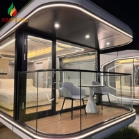 Maisons modulaires écologiques de luxe 20ft 40ft, maisons capsules mobiles, maisons et bureaux modulaires, espace extérieur en forme de capsule