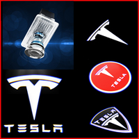 Projecteur de logo de voiture Accessoires d'éclairage intérieur pour Tesla Model 3 Y X S Ghost Shadow Accessoires Éclairage intérieur