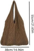 Tas Selempang Rajut Wanita, Tas Pantai Musim Panas, Tas Tangan Boho Kasual, Dompet Liburan, Buatan Cina, Tanpa Penutup