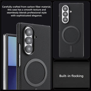 Nueva Funda Magnética Resistente para Teléfono Celular para <span class=keywords><strong>Samsung</strong></span> <span class=keywords><strong>Z</strong></span> <span class=keywords><strong>Fold</strong></span> 3 <span class=keywords><strong>4</strong></span> 5 Flip 6 7 FE, Funda Protectora de Fibra de Carbono - Product Image 3