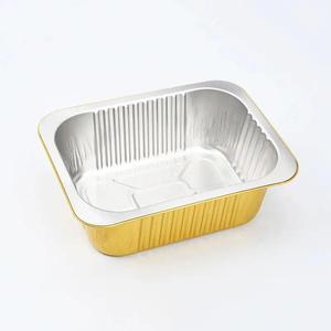 Food <strong>Container</strong> Smooth Wall Rectangle <strong>Big</strong> Size Aluminum Foil with Lid Eco Takeout Aluminum Foil Food Packing Carton Aluminum Box - Product Image 2