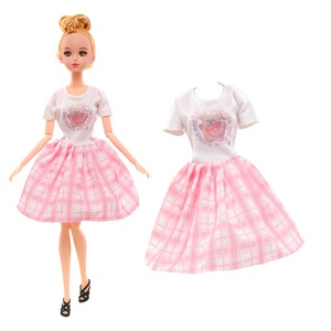 Nuovo Set di Vestiti per Bambole da 30cm con Abito a Quadri, Giocattolo per Bambine, <span class=keywords><strong>Abbigliamento</strong></span> alla Moda (Bambole Non Incluse) - Product Image 1