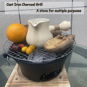 Barbecue portable rond en fonte pour la maison, le <span class=keywords><strong>camping</strong></span>, <span class=keywords><strong>les</strong></span> pique-niques, <span class=keywords><strong>les</strong></span> voyages en plein air, l'île du <span class=keywords><strong>paradis</strong></span> - Product Image 3