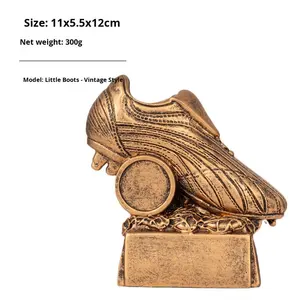 Trofeo de Fútbol <span class=keywords><strong>Serie</strong></span> Vintage, Modelo Decorativo, Figura Escultórica, Competición Universitaria, Deportes, Guante de Oro, Balón de Oro - Product Image 6