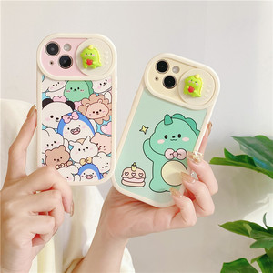 Custodia per telefono con finestra a spinta per cartoni animati con orso 3D carino colorato per Phone14promax <span class=keywords><strong>Apple</strong></span> 12 <span class=keywords><strong>11</strong></span> custodia morbida per cellulare - Product Image 5