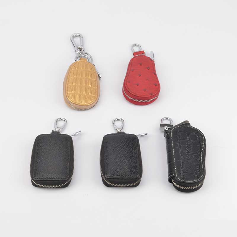 Embroidered Leather Car Keychain Key Organizer Pouch - Guangzhou Seabook Gifts Stationery Ltd.