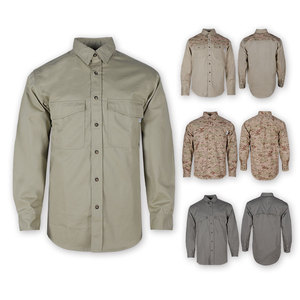 Chemise de travail en coton et nylon ignifuge, tailles M, L, XL, gris foncé kaki, vêtements de sécurité résistants aux arcs électriques pour les travailleurs - Product Image 1