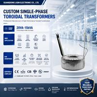 Transformateur toroïdal monophasé 12V 24V 48V 120V 240V à onde sinusoïdale pure, bobinage en cuivre, 50/60Hz, OEM personnalisé, CE RoHS