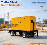 Genset Diesel Tipe Trailer Tugas Berat 10-200kw Proteksi IP55 untuk Konstruksi Lapangan, Eksplorasi Geologi, dan Pasokan Listrik