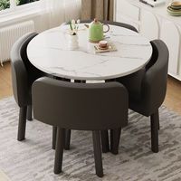 Ensemble de meubles de salon moderne de luxe comprenant une table basse en bois, 4 chaises, durable, écologique, pour la maison, l'extérieur, le bar, l'hôtel