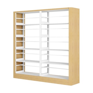 Étagère à livres en métal moderne personnalisée, bibliothèque en bois, étagère à livres pour bureau et hôtel, meubles de bibliothèque scolaire personnalisés - Product Image 3