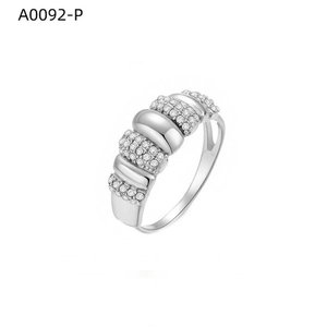 Anneau de mode Amy Amy en acier inoxydable avec zircone cubique, anneau de cocktail, cadeau pour femme, bijoux plaqués argent 925, style géométrique glamour - Product Image 1