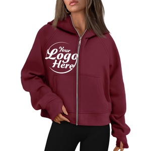 Women's Terry Printed 3D Embroidery Front Zip-Up Hoodies Fleece <b>Jackets</b> Oversized Sweatshirts Autumn Winter Fashion 2025 - Product Image 1