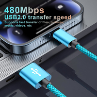 Kabel Data Pengisian Cepat USB 2.0 Tipe-C 3A dengan Selubung Nilon Kepang, Konduktor Tembaga Murni, Mendukung Kustomisasi OEM/ODM
