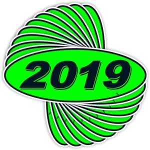 Autocollants de fenêtre de <span class=keywords><strong>concessionnaire</strong></span> automobile pour modèle ovale, autocollants de pare-brise ovale pour modèle Versa, couleur vert chartreuse - Product Image 1