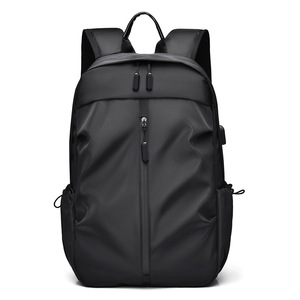 Laptop <b>Backpack</b> 15 Inches <b>Large</b> Capacity Business Travel Commuting Youth Solid Color Black Gray Blue - Product Image 1
