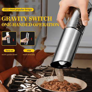 Automatic <b>Pepper</b> Mill Food Grade Material Adjustable Coarseness Appearance Restaurant Use Long Battery Life - Product Image 3