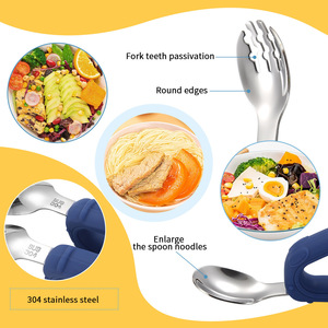 Juego de Cubiertos <span class=keywords><strong>para</strong></span> Niños de Acero Inoxidable de Grado Alimenticio con Caja de Almacenamiento, Aptos <span class=keywords><strong>para</strong></span> Lavavajillas, Portátiles, <span class=keywords><strong>para</strong></span> Bebés - Product Image 4
