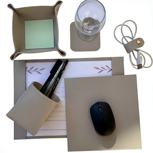 YY  Porte-stylos et porte-clips en <span class=keywords><strong>cuir</strong></span> PU pour <span class=keywords><strong>bureau</strong></span>, kit d'organisation de <span class=keywords><strong>bureau</strong></span> - Product Image 1
