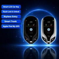 Clé de voiture intelligente avec écran tactile LCD, télécommande sans clé avec fonction de localisation Apple Find My pour véhicules à démarrage par bouton-poussoir universels