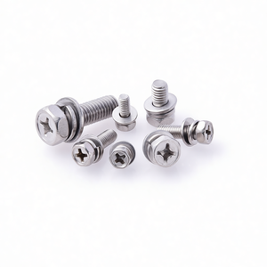Tornillo de combinación de cabeza hexagonal de acero inoxidable GB9074.13 con resorte y arandela plana, suministro de fábrica - Product Image 2