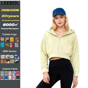 Suéter Deportivo para Mujer, Abrigo Deportivo Holgado y Cálido de Manga Larga con Cremallera, Sudadera Corta Informal con Capucha, Chaqueta Deportiva para Correr - Product Image 1