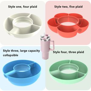 Vaso Reutilizable de 30oz/40oz con Bandeja para Snacks, Tapa Multifuncional, Contenedor de Alimentos para Auto, Viajes, Playa, Fiestas, Cine, Palomitas y Bebidas - Product Image 3