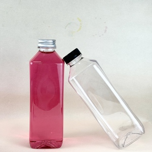 32oz vuông chai nước ép nhựa với nắp màu đen tuyệt vời dùng một lần chai để làm nước trái cây sữa Smoothie và đồ uống khác - Product Image 2