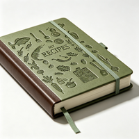 Carnet de recettes personnalisé en cuir PU rigide avec gaufrage – Cadeau idéal