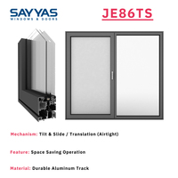 Ventana Corredera de Aluminio de Diseño Moderno para Casa, Ventana Corredera de Vidrio y Aluminio para Casa, Sin Marco Abatible