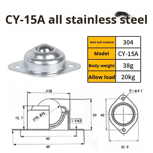 ZCCY-15A Edelstahl/Kohlenstoffstahl/Nylon Universal-Kugel Bullseye-Radlager Übertragungskugel Verzinktes Rad - Product Image 3