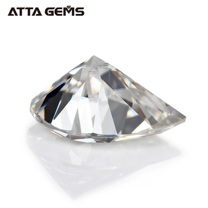 Blanco brillante forma de pera corte suelto sintético anillo piedras - Product Image 3