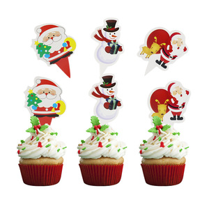 <b>Christmas</b> Cake Toppers Paper Decorations <b>Tree</b> Shape Disposable Party Dessert <b>Table</b> Decor For <b>Christmas</b> Child - Product Image 2