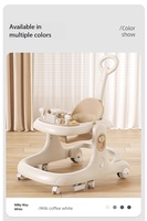 Poussette - Chariot multifonctionnel à pousser et à inverser - Bébé peut s'asseoir et rouler - Chariot d'apprentissage de la marche