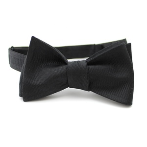Noeud papillon Gentleman smoking mode couleur unie réglable tissé détachable classique <span class=keywords><strong>Repp</strong></span> noir soie auto-cravate noeuds papillon pour hommes - Product Image 5