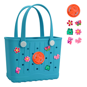 Sac fourre-tout en EVA avec breloques, grande capacité, usage quotidien décontracté, sac à bandoulière coloré et tendance - Product Image 4