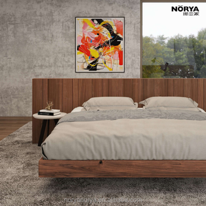 NORYA - Estructura de Cama de Madera Maciza de Diseño Moderno para el Hogar, Muebles de Dormitorio Estilo Hotel, Diseño NCH1801, Aspecto Contemporáneo con Estilo - Product Image 5