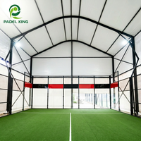 Toit rétractable en verre trempé certifié CE pour terrain de padel, ouverture automatique par télécommande, pour centre sportif haut de gamme, fournisseur en gros
