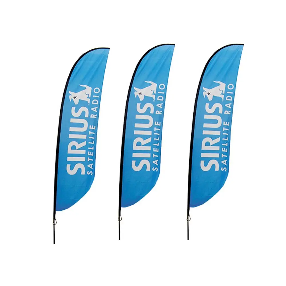 Banner de poste de bandeira de praia de penas voadoras para eventos de feiras comerciais de marketing promocional grande e barato ao ar livre