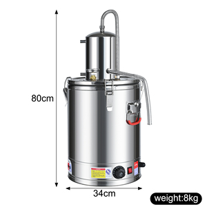 Destilador Eléctrico de Acero Inoxidable 30L/40L, Unidad de Destilación con Control de Temperatura y Serpentín de Condensación - Product Image 4