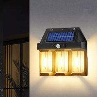 Lampe murale solaire extérieure à économie d'énergie, étanche IP65, petite lampe LED à intensité variable, lampe solaire de jardin pour cour et jardin