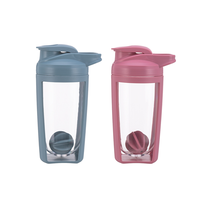 Bouteille shaker de protéines sportive personnalisée 550 ml sans BPA, écologique, portable, en plastique, pour la salle de sport, gobelet à eau directe