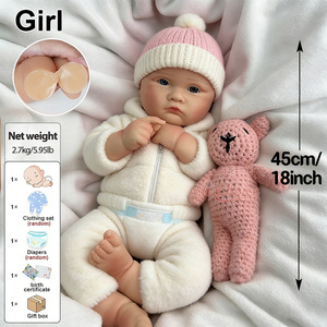 Bambole Reborn in Silicone Realistiche da 18 Pollici per Bambine, Peso Realistico, Perfette come Compagna da Abbracciare e Regalo per Alleviare l'Ansia - Product Image 2