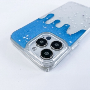 Sang trọng từ PU thời trang long lanh ánh sáng da kem lỏng thiết kế mới rõ ràng chủ đề Băng nọc độc Gradient TPU điện thoại di động trường hợp - Product Image 5