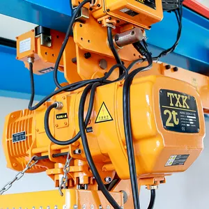 Elevador de cadena eléctrico TXK 2t con sobrecarga, equipo de elevación de grúa