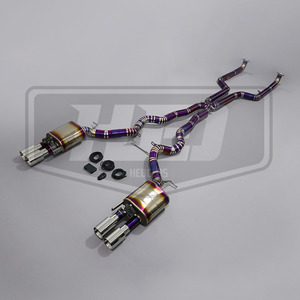 Système d'échappement arrière (Catback) en alliage de titane, sur mesure, couleur violet, pour BMW M5 F10 N63 V8 4.4T (2010-<span class=keywords><strong>2016</strong></span>) avec commande électronique des valves. - Product Image 1