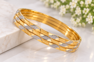 Bracelet en or 24 carats, 18,30 grammes, bracelet en or fantaisie fait main pour femmes, pour mariage, bijoux indiens traditionnels - Product Image 4