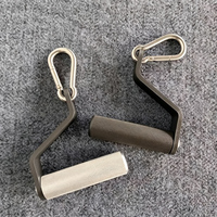 Poignée en aluminium moletée en L pour machine à triceps, barre de rame assise, haltères, musculation dos et épaules