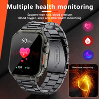 Relojes Inteligentes Resistentes BW0504 (2 Correas) para Hombre, Responden Llamadas, Monitor de Ritmo Cardíaco, Oxígeno en Sangre, Sueño, para Android e IOS